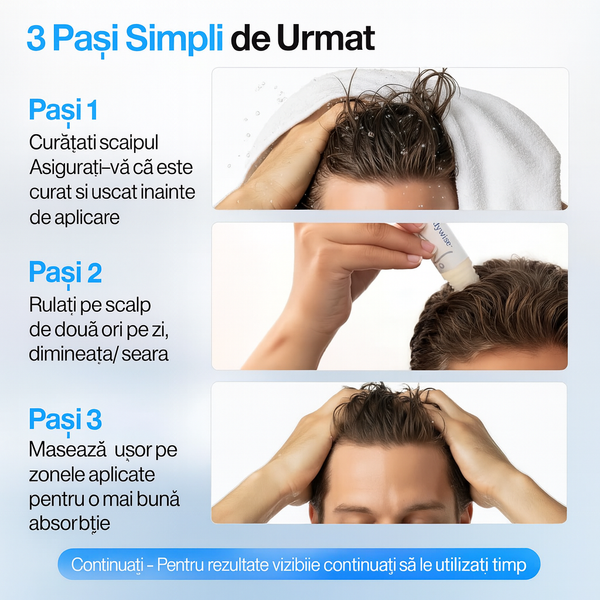 Ser Roll-On pentru Creșterea Părului cu Rozmarin Be Bodywise 25 ml – 3% Rozmarin, 3% Redensyl și 2%