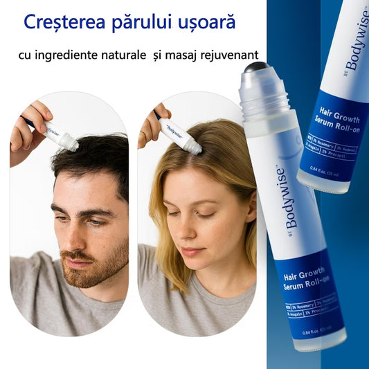 Ser Roll-On pentru Creșterea Părului cu Rozmarin Be Bodywise 25 ml – 3% Rozmarin, 3% Redensyl și 2%